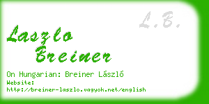 laszlo breiner business card